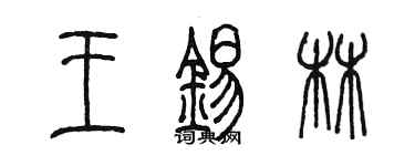 陈墨王锡林篆书个性签名怎么写