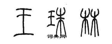 陈墨王珠林篆书个性签名怎么写