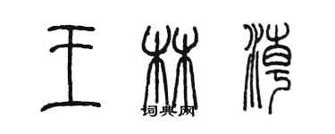 陈墨王林潮篆书个性签名怎么写