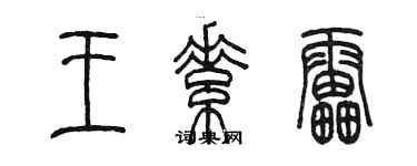 陈墨王素雷篆书个性签名怎么写