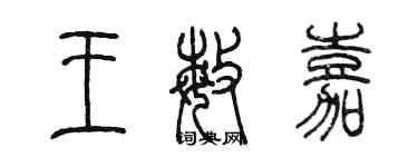 陈墨王敏嘉篆书个性签名怎么写