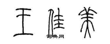 陈墨王佳美篆书个性签名怎么写