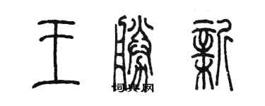 陈墨王胜新篆书个性签名怎么写
