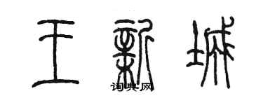 陈墨王新城篆书个性签名怎么写
