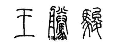陈墨王腾骏篆书个性签名怎么写
