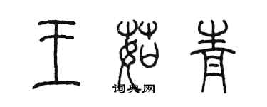 陈墨王茹青篆书个性签名怎么写