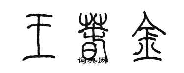陈墨王春金篆书个性签名怎么写