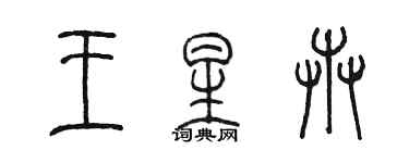 陈墨王星卉篆书个性签名怎么写