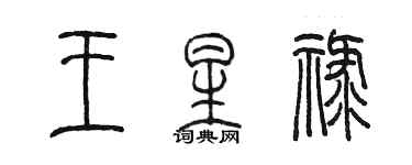 陈墨王星禄篆书个性签名怎么写
