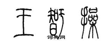 陈墨王智操篆书个性签名怎么写
