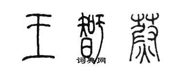 陈墨王智蔚篆书个性签名怎么写