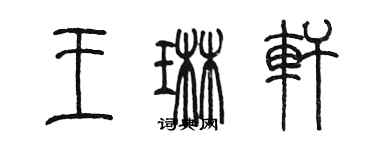 陈墨王琳轩篆书个性签名怎么写