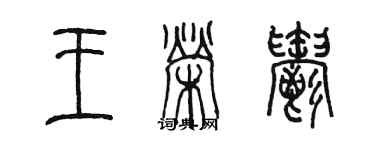 陈墨王荣郁篆书个性签名怎么写