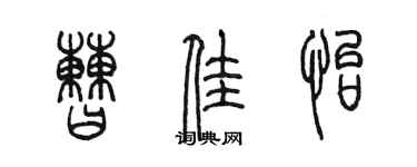 陈墨曹佳怡篆书个性签名怎么写