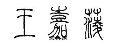 陈墨王嘉菱篆书个性签名怎么写