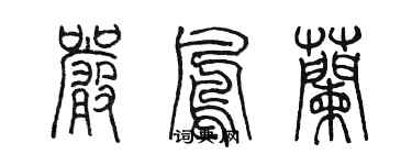 陈墨严凤兰篆书个性签名怎么写