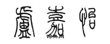 陈墨卢嘉怡篆书个性签名怎么写