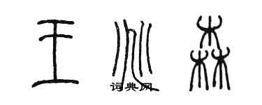 陈墨王兆森篆书个性签名怎么写