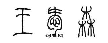 陈墨王爱森篆书个性签名怎么写