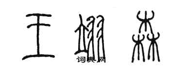 陈墨王翊森篆书个性签名怎么写