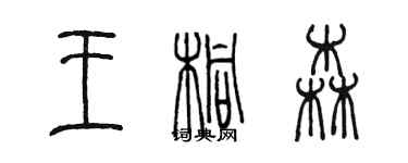 陈墨王桐森篆书个性签名怎么写