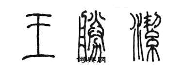 陈墨王胜洁篆书个性签名怎么写