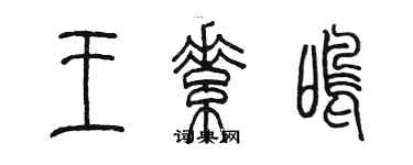 陈墨王素鸣篆书个性签名怎么写