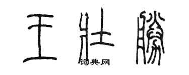 陈墨王壮胜篆书个性签名怎么写