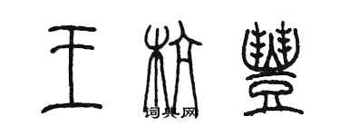 陈墨王杭丰篆书个性签名怎么写
