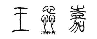 陈墨王蕊嘉篆书个性签名怎么写