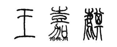 陈墨王嘉麒篆书个性签名怎么写