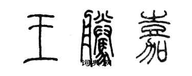 陈墨王腾嘉篆书个性签名怎么写
