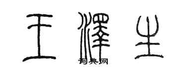 陈墨王泽生篆书个性签名怎么写