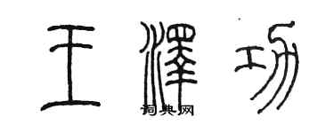 陈墨王泽功篆书个性签名怎么写