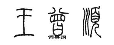 陈墨王曾顺篆书个性签名怎么写