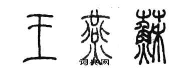 陈墨王燕苏篆书个性签名怎么写