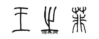 陈墨王之菲篆书个性签名怎么写