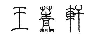 陈墨王菁轩篆书个性签名怎么写