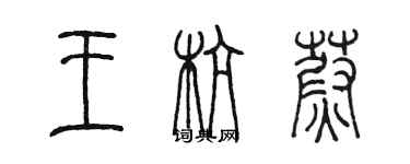 陈墨王杭蔚篆书个性签名怎么写