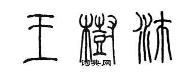 陈墨王树沛篆书个性签名怎么写
