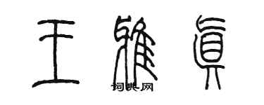 陈墨王雅真篆书个性签名怎么写