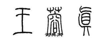 陈墨王蓉真篆书个性签名怎么写