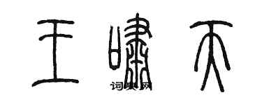 陈墨王啸天篆书个性签名怎么写