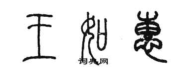 陈墨王如惠篆书个性签名怎么写