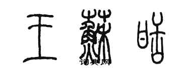 陈墨王苏甜篆书个性签名怎么写