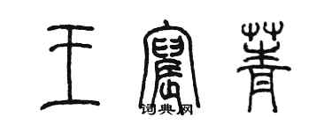 陈墨王宸菁篆书个性签名怎么写
