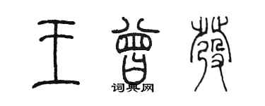 陈墨王曾发篆书个性签名怎么写