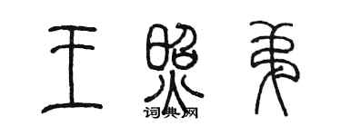 陈墨王照弟篆书个性签名怎么写