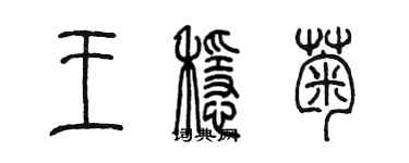 陈墨王稳菊篆书个性签名怎么写