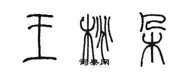 陈墨王桃朵篆书个性签名怎么写